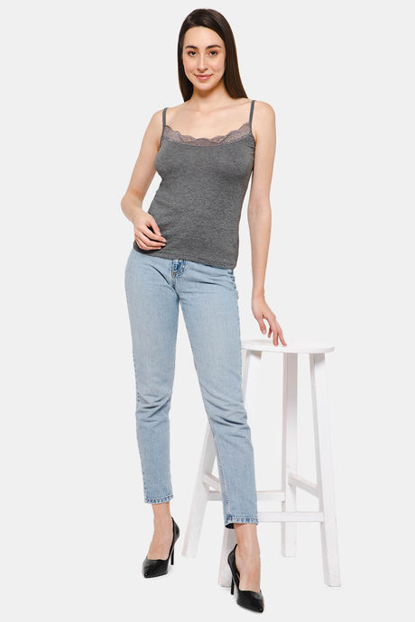 Intimacy Cotton Camisole - Anthra Melange — image 5